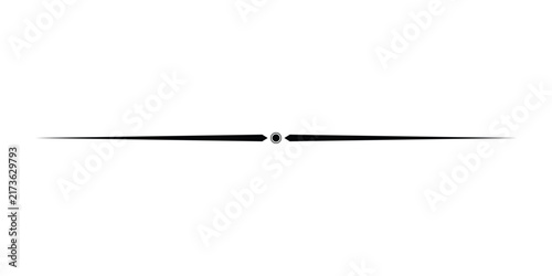 Elegant Black Tapered Horizontal Divider with Circular Center Ornament