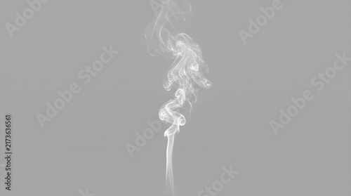 Volumetric White Smoke Plume Glowing Softly Isolated Clean Alpha.