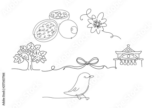パッションフルーツ線画