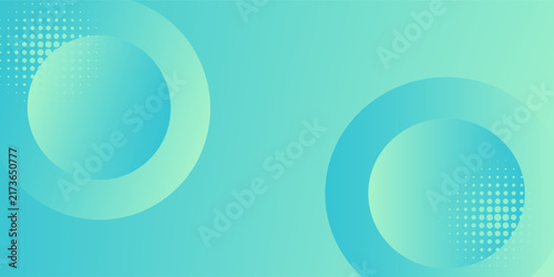 minimalist banner background.colorful.green and blue gradation. circle effect. abstract background. memphis. background design