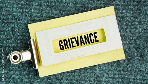 Obraz na plátně Paper with the word grievance