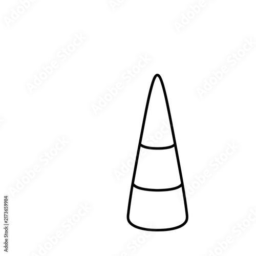 Outline of a unicorn horn