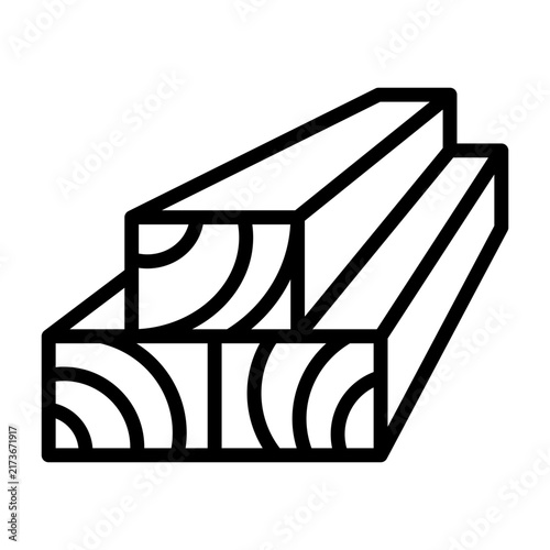 Lumber Icon - Black Outline