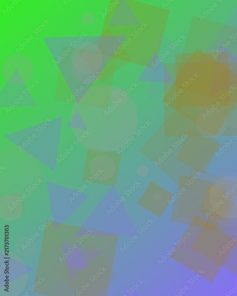 Obraz premium Modern Abstract Geometric Background with Overlapping Colorful Shapes on Vibrant Gradient