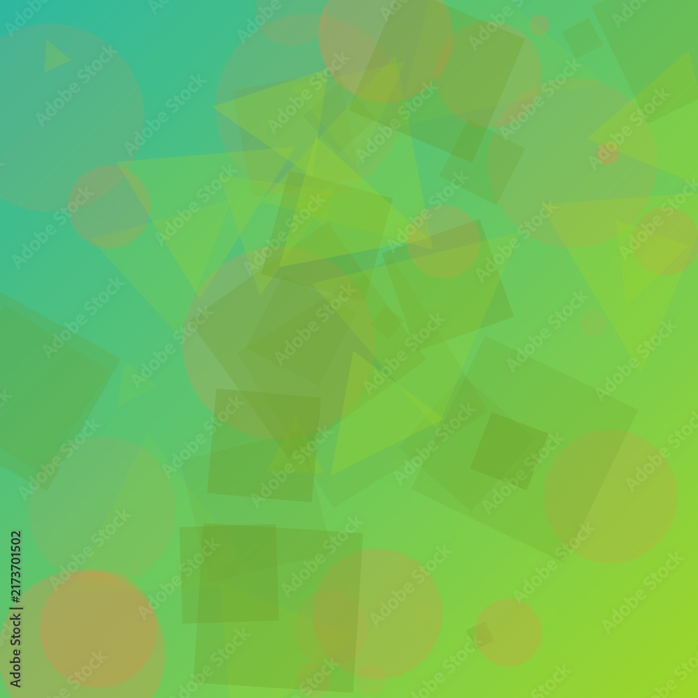 Obraz premium Abstract geometric background with transparent green and blue shapes