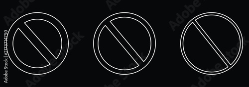 Prohibition icon sets. vector illustration.