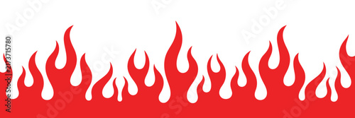 Flames icon with vibrant red fire elements creating a dynamic visual for heat, energy, intensity, burning, danger, and dramatic design
