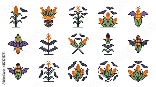 Colorful Cross Stitch Embroidery Patterns of Plants and Flowers.