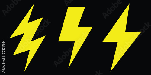 Lightning icon set. electric icon vector. energy sign. vector illustration.
