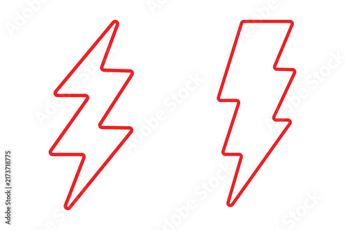 Lightning icon set. electric icon vector. energy sign. vector illustration.