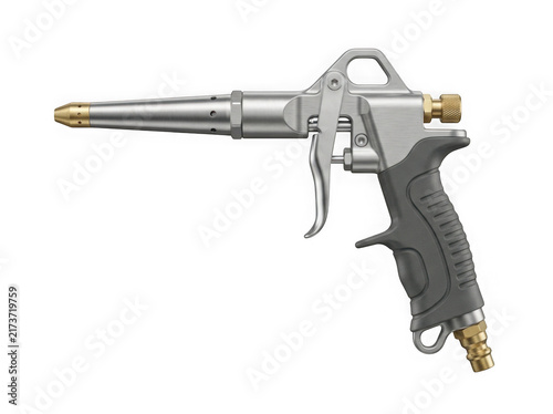 pneumatic air blow gun cleaning duster tool equipment isolated on transparent background