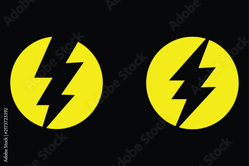 lightning bolt illustration thunder icon set. vector illustration. eps 10.