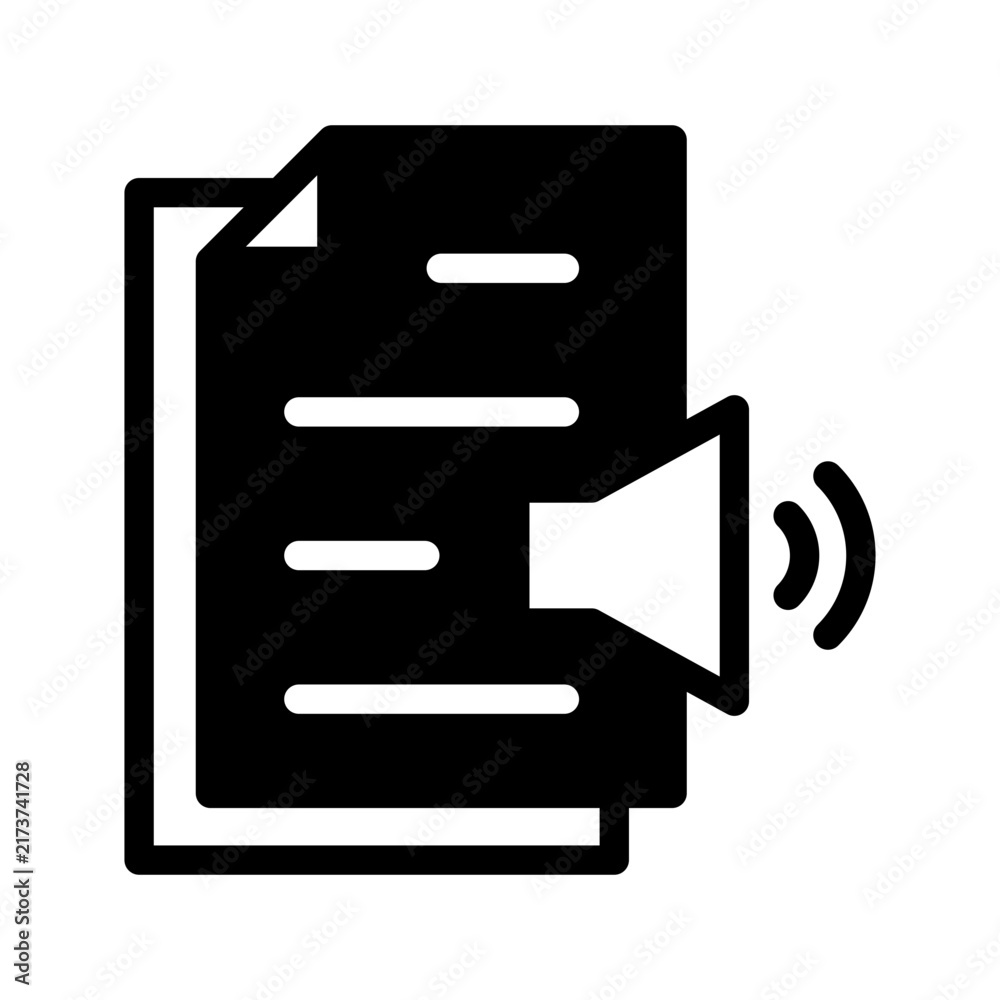 Fototapeta premium Speech Synthesis Icon Vector Symbol Design Illustration