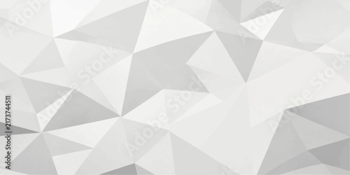 White low poly abstract polygonal geometric background vector pattern design template