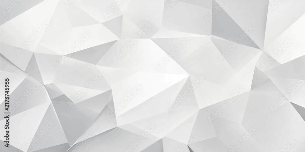 Obraz premium White low poly abstract polygonal geometric background vector pattern design template