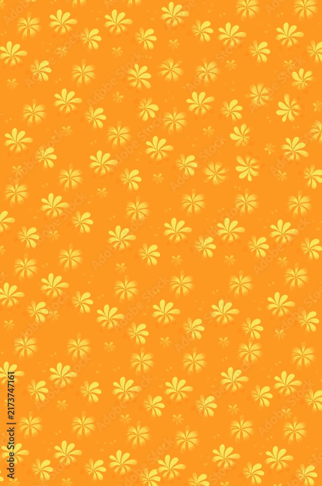 Wall stickers design, seamless pattern with flowers