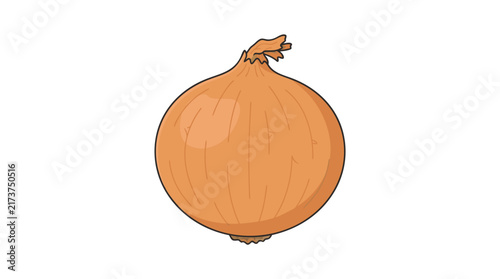 Fresh whole yellow onion vector illustration isolated on a white background