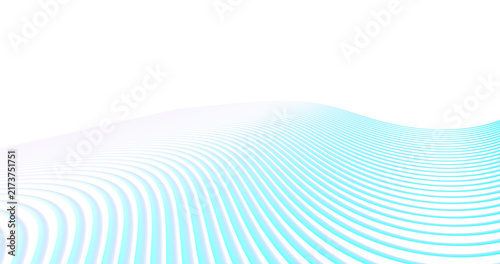 Abstract technology background with glowing blue curves, transparent background