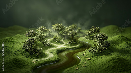 Plakat Macha Leaf River
