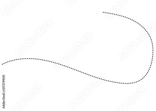 Foto Abstract Hand-Drawn Dotted Line Collection
