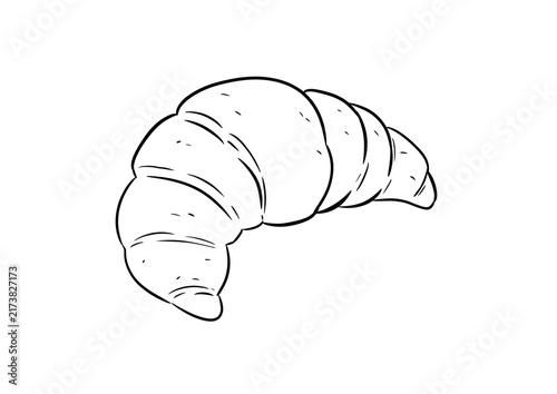 croissant digital drawing illustration isolated