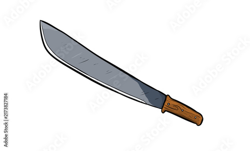 machete digital drawing illustration isolated