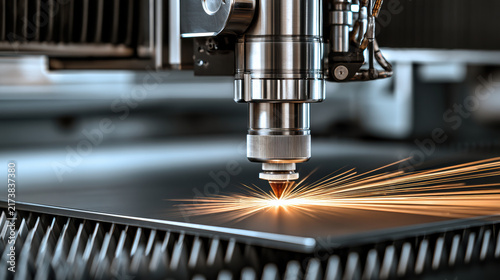 High precision fiber laser cutting machine metal sheet industrial manufacturing technology sparks