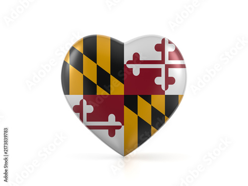 Obraz na płótnie Maryland state heart flag