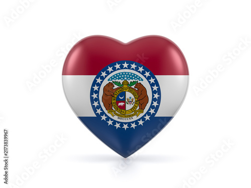 Obraz na płótnie Missouri state heart flag