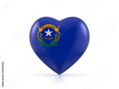 Obraz na płótnie Nevada state heart flag