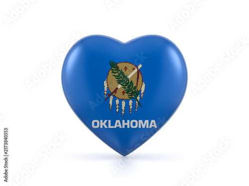 Obraz na płótnie Oklahoma state heart flag