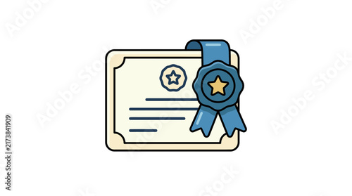 Certificate Award Diploma Icon Isolated Transparent Background