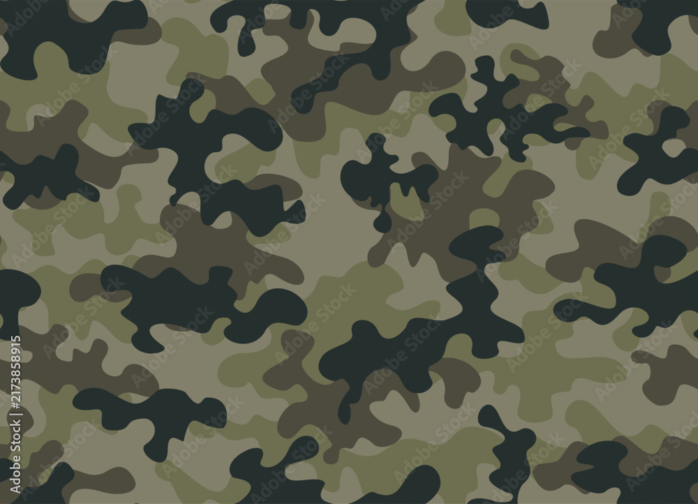 Fototapeta premium military camouflage background, trendy seamless pattern, printable army fabric texture