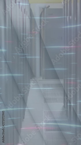 Animation of data processing over digital tunnel