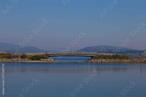 A view towards Vancouver Harbour, in British Columbia, Canada  on a sunny summers day in July on the 07,22,2026,