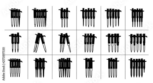 Foto Pipettes in various configurations