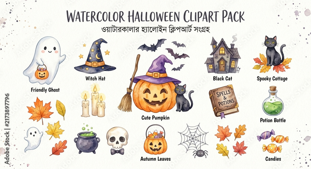 Fototapeta premium halloween icons set