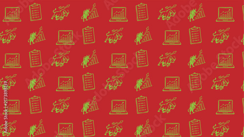 Finance trading stock market doodles pattern
