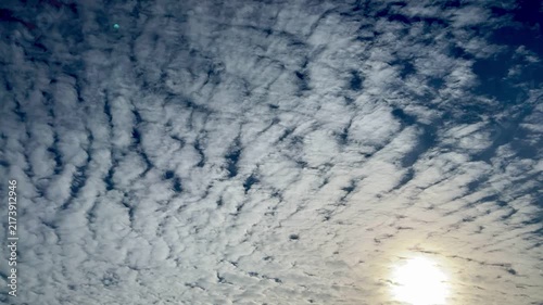 太陽と雲と青空の変化　タイムラプス