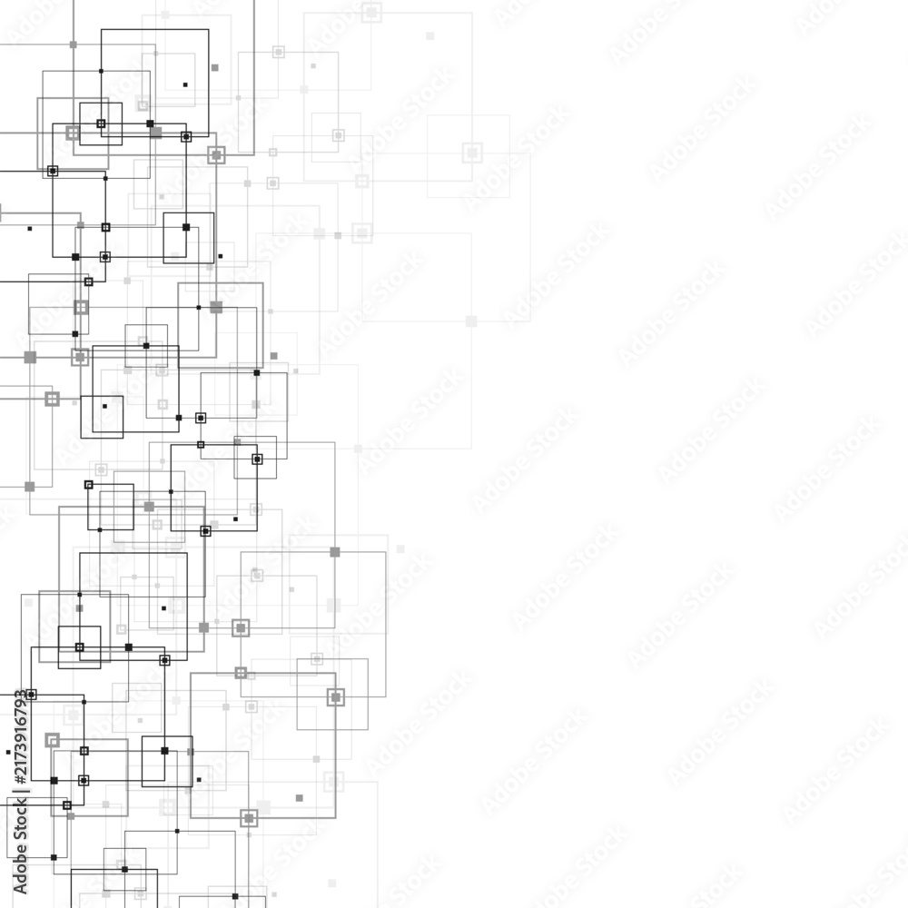 Obraz premium Vector Modern Visualization Of Geometric Transparent Blocks