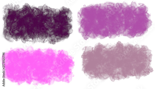Canvas Print Digital watercolor smudges in different colors