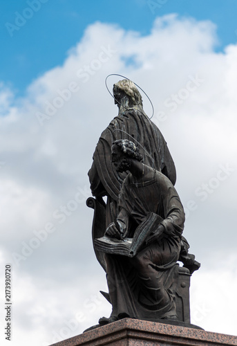 Monument to Apostles and Evangelists Mark and Matthew in Kyiv, Ukraine