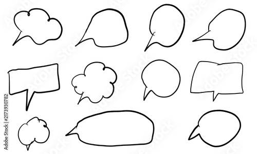 Картината върху платно 吹き出し　セリフ　手描き
