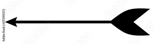 Fotografie Bold Left Arrow PNG Isolated on Transparent Background