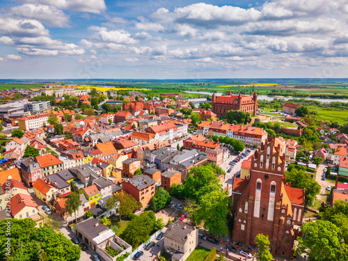 Foto Teutonic castle in Gniew at sunny day. Poland