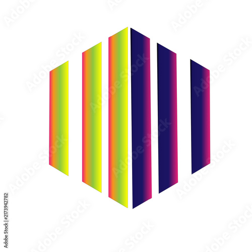  Colorful Geometric Stripe Pattern