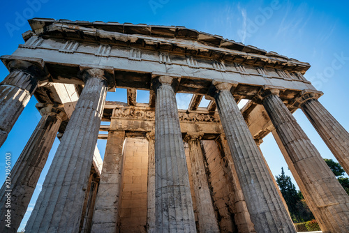 Konstfotografi Doric Colonnade of Temple of Hephaestus in Athens, Greece