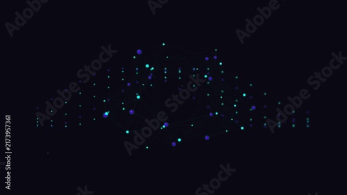 Sparkling starry night sky with twinkling stars and cosmic particles time lapse animation