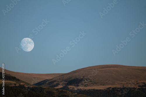 moon over the mountains