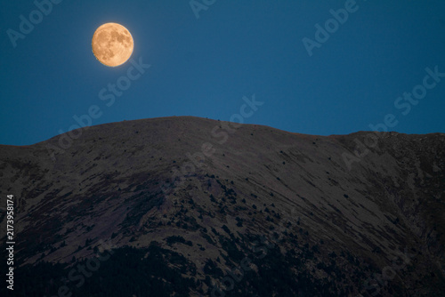 moon over the mountain